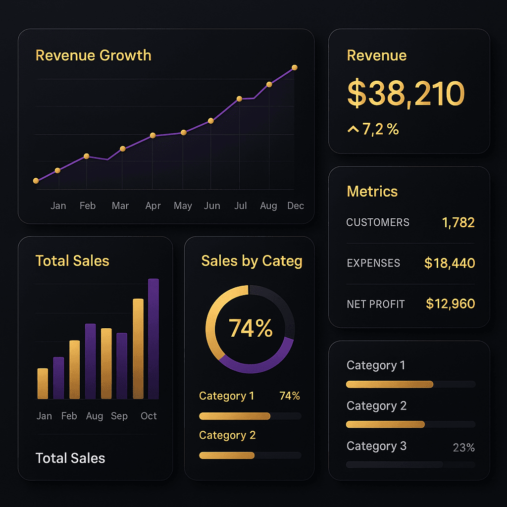 Dashboard financiero con análisis de datos